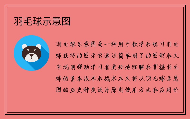 羽毛球示意图